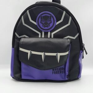 Marvel Black Panther Mini Backpack‎ Purple Wakanda Forever Bag School Travel